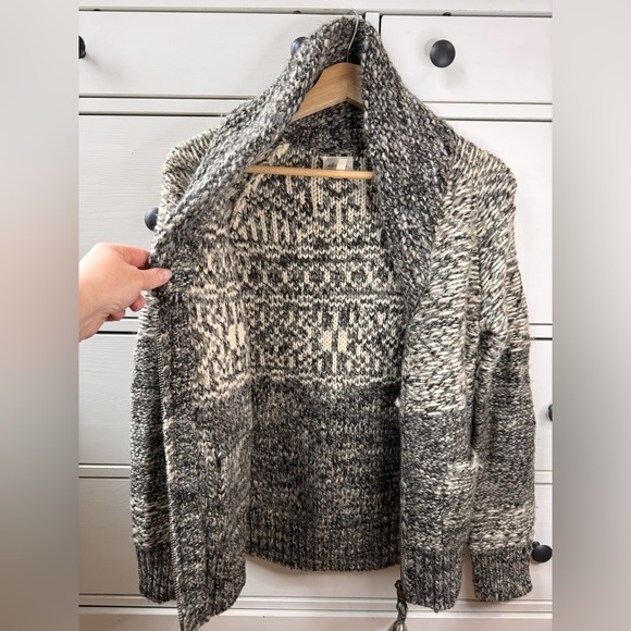 Wilfred Alpaca Women’s Wool Chunky Knit Zip Cardigan Gray Size S - Picture 8 of 17